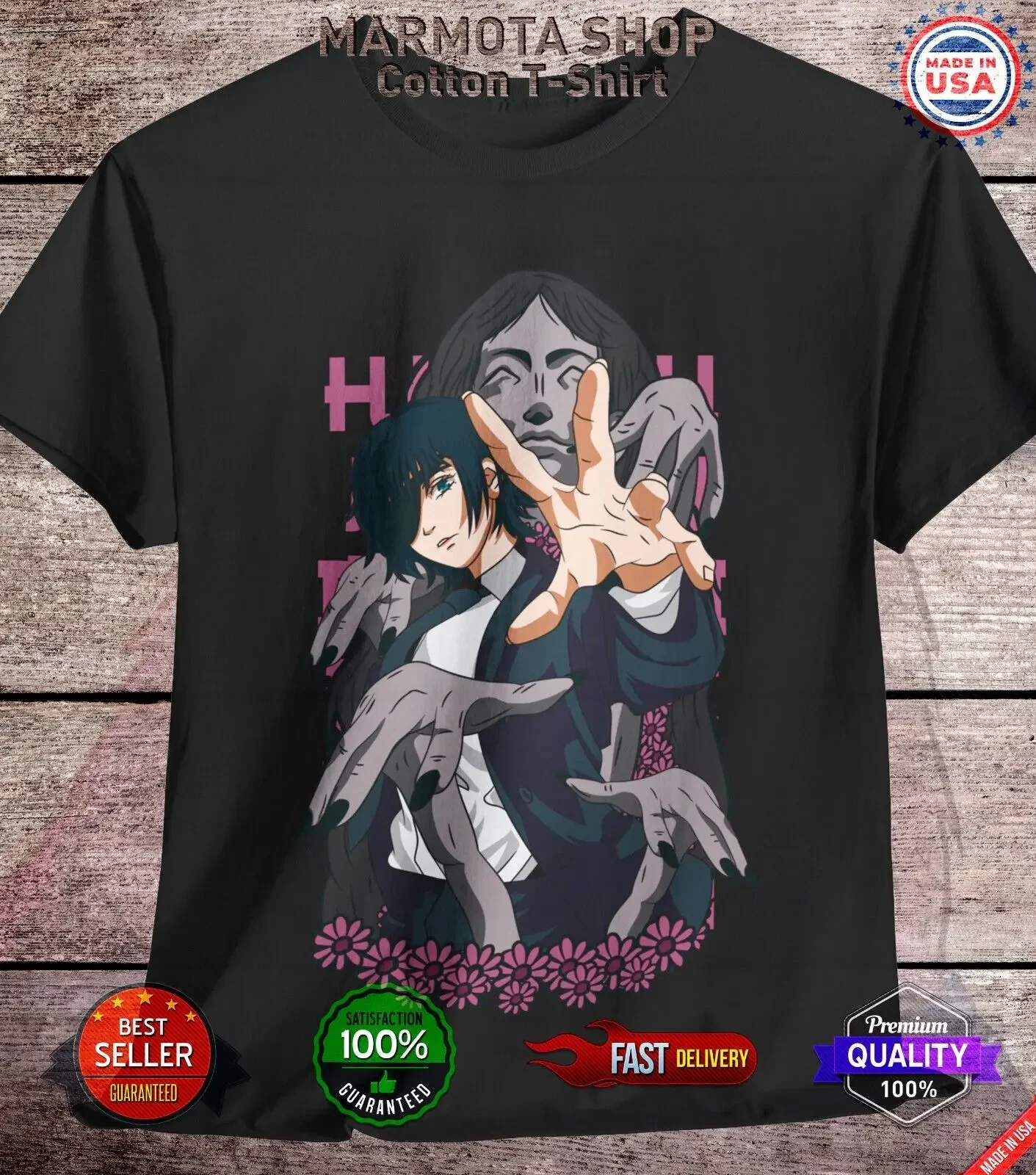 Himeno Chainsaw Man Shirt Anime Tee T-Shirt Pochita Horror Manga Makima CSM