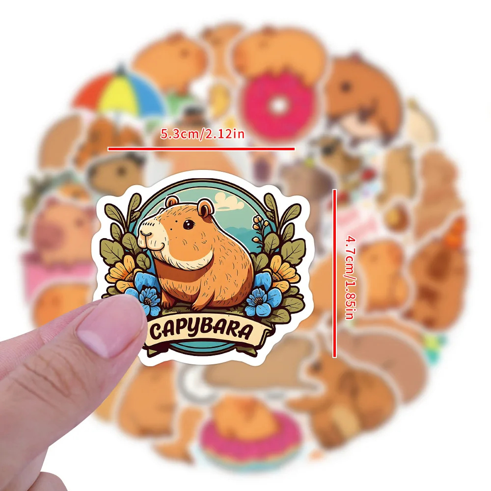 Capybara Stickers Cartoon Animal Toys Funny Decoration diary Decal DIY Notebook Laptop Waterproof Cool Phone Sticker Pack Kid