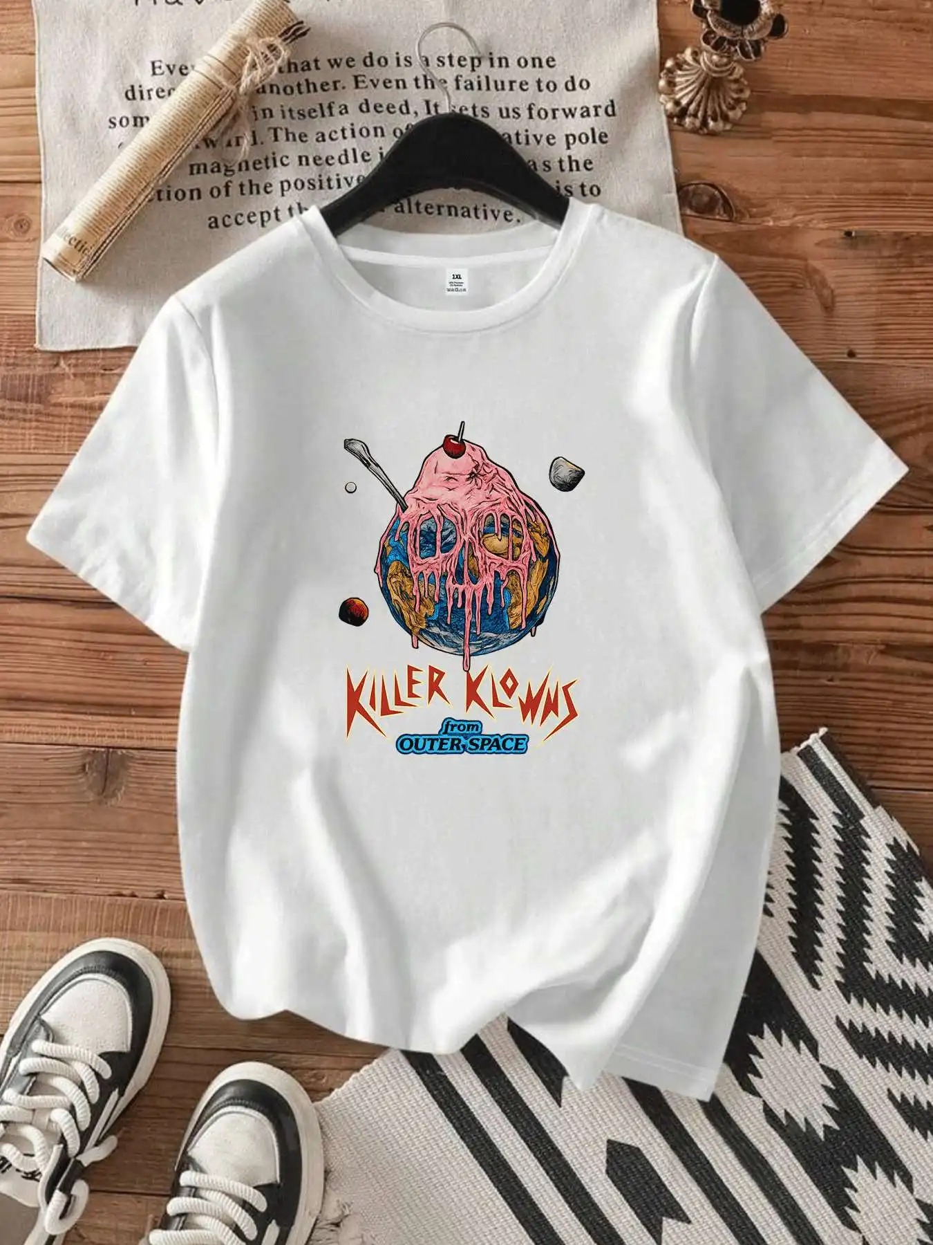 

【11433】Женская футболка больших размеров с круглым вырезом и короткими рукавами, эластичными полурукавами и модными принтами