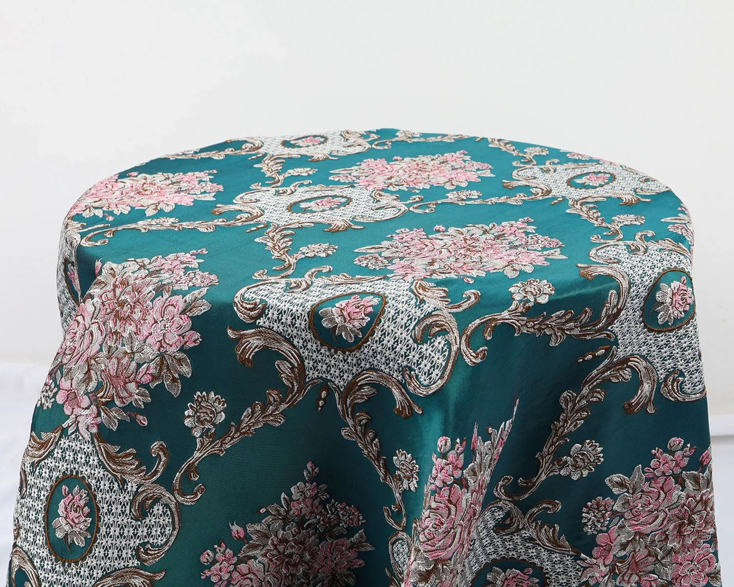 Aulic Pattern Brocade Fabric Damask Jacquard Garments Clothes Thick Upholstery Fabric By Yard