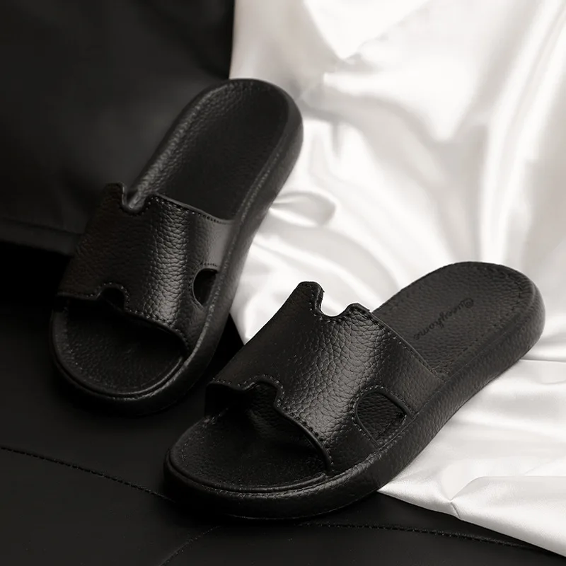 2025 Fashion Women's Leather Pattern EVA Sandals Non-Slip Soft Sole Slippers Outdoor Indoor Mules Comfortable Slide Shoes