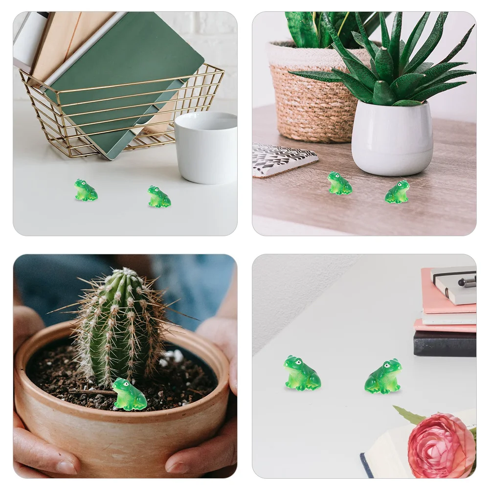 

25Pcs Resin Frog Ornament Mini Cute Charming Garden Backyard Lawn Decor Flowerpot Bonsai Micro Landscape Decoration