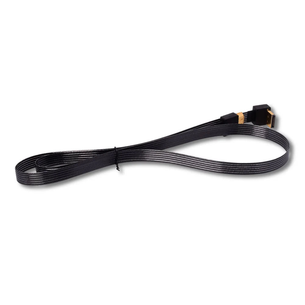 DisplayPort DP maschio sinistro, destro, su e giù, angolo di 90 gradi a presa femmina, cavo di prolunga per montaggio a pannello, 5-3 m, personalizzato