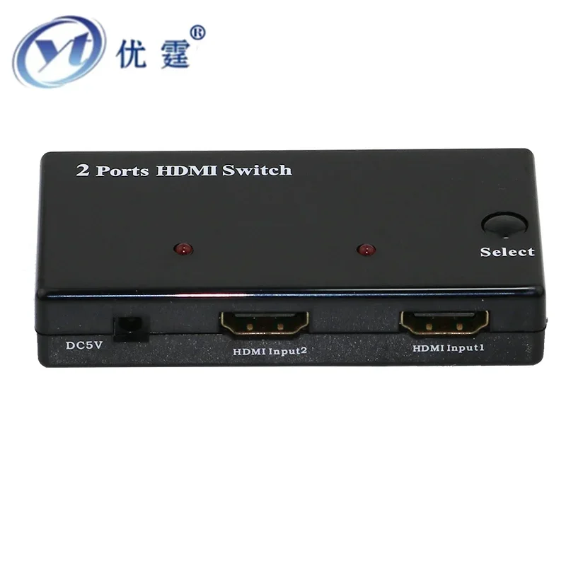 HDMI switcher 2 in 1 out 1080P without power supply, plug and play, then plug in the identification signal.