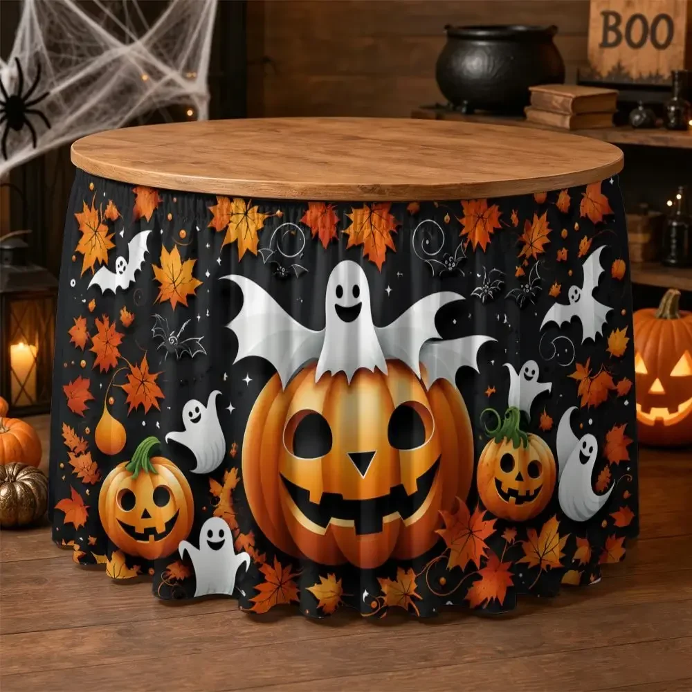 1 piece of Halloween tablecloth  Candy table decoration  Trick-or-treat buffet decoration Horror ghost event booth decorationxzj