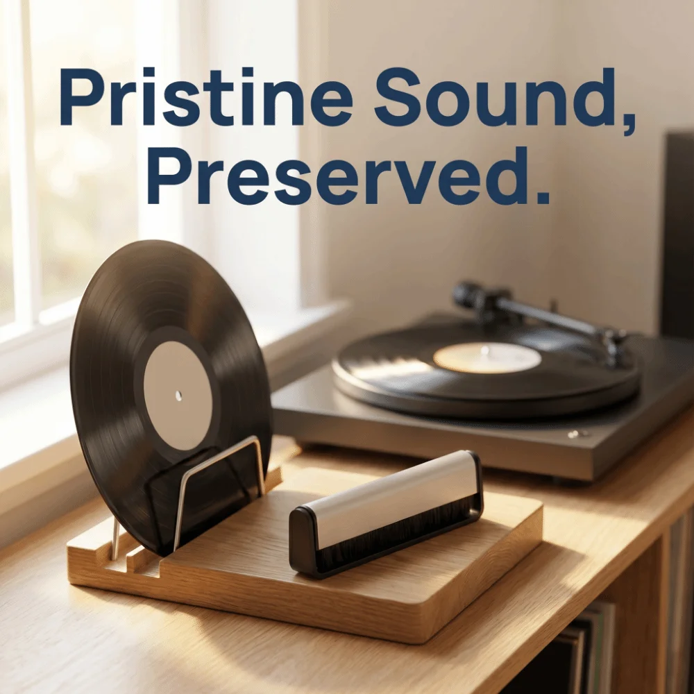 

Anti-Static Vinyl Record Cleaning Brush Hi-Fi Sound Retention Reduces Crackles & Surface Noise Carbon Fiber Record Cleaner Brush