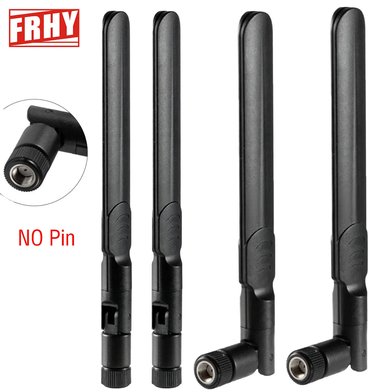 4 Antenas de Doble Banda de 8dBi 2.4GHz/5.8GHz con Conectores RP-SMA y SMA, Amplificadores WiFi de Alta Ganancia para Router de Red Inalámbrica