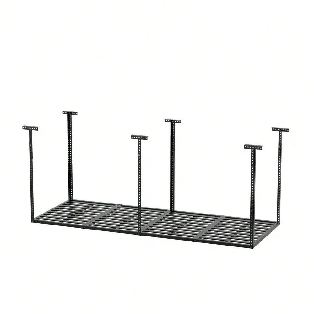 

HEAVY DUTY 3 x 8 футов Верхняя регулируемая металлическая потолочная стойка для хранения в гараже черная