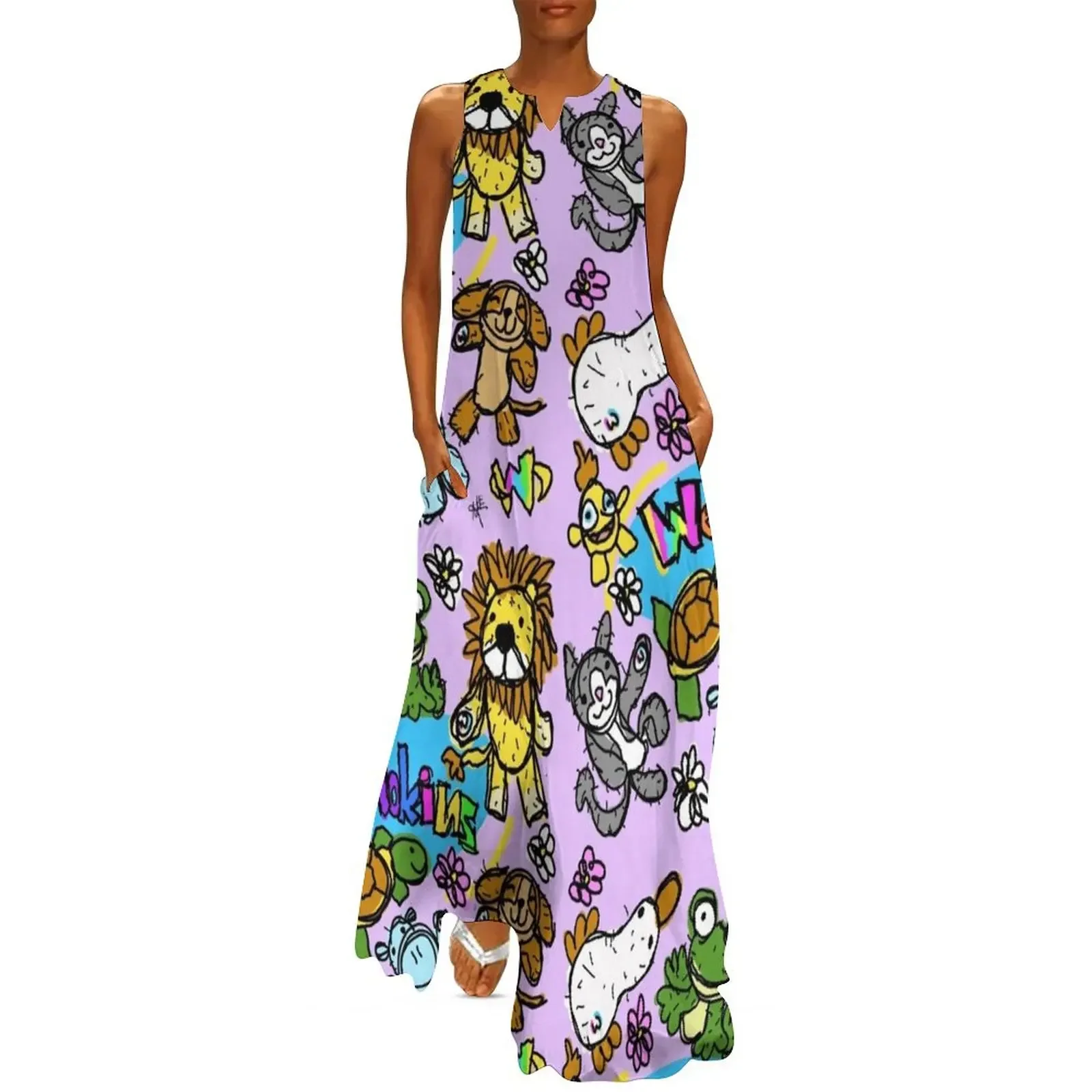 

Cute and Sweet and Fun Webkinz Scribble Pals Long Dress elegant women's dresses for wedding Beachwear Party dresses Dress