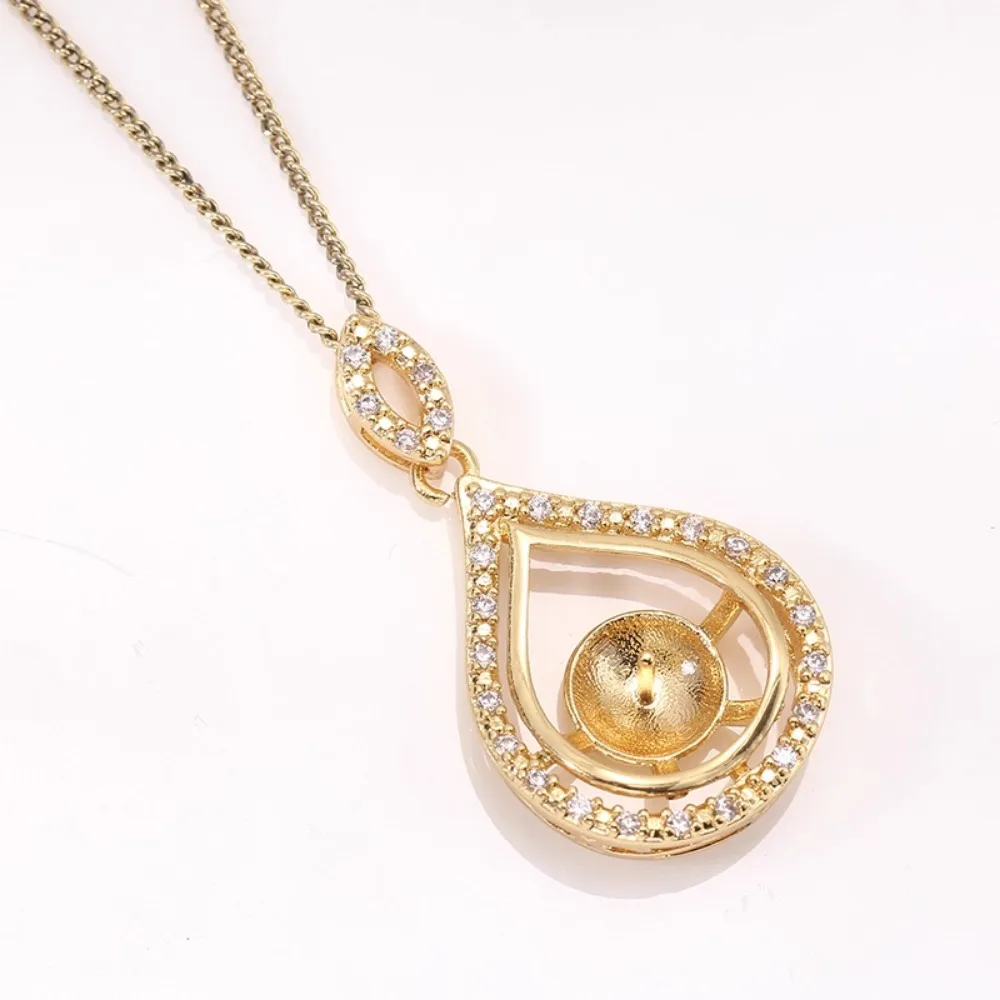 

5pcs Pendant Clasp Bail Connector Copper Plated 18K Gold Pendant Settings Jewelry Findings Parts Fittings Connection Accessories