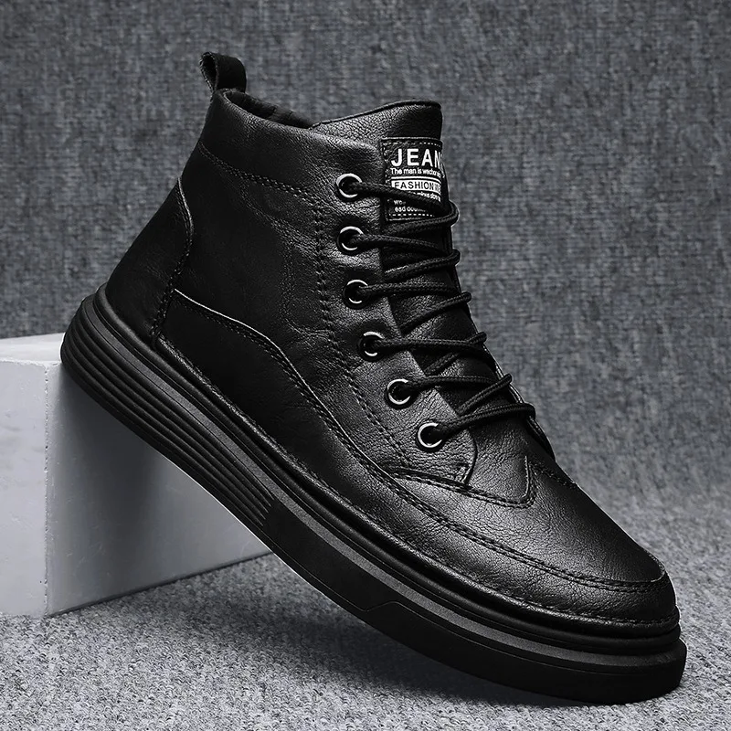 dr ankle boots for man designer black man boots leather high top casual man shoes designer shoes botas casuales