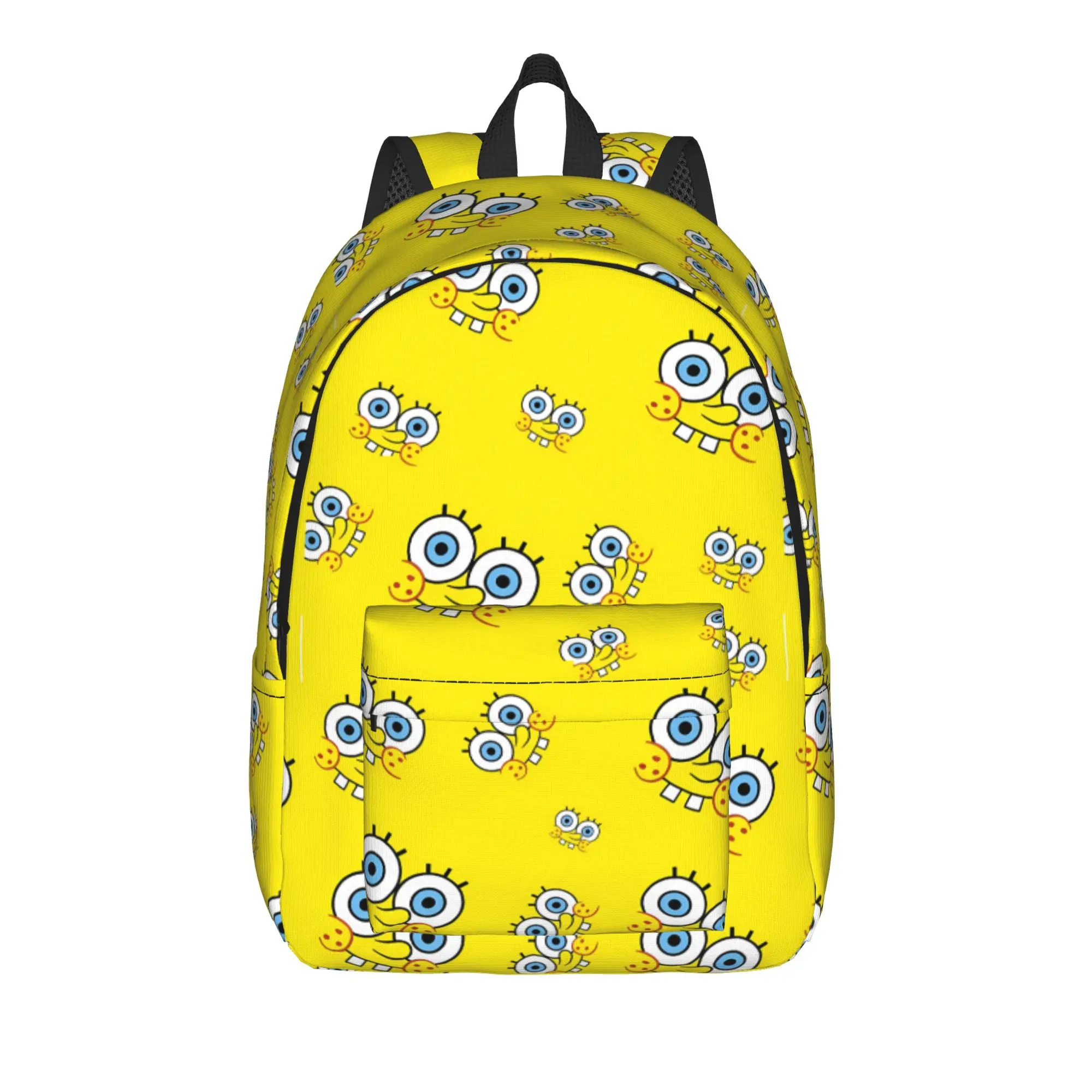 S-SpongeBobed Yellow Eye Background Tile Backpack  Workout Backpacks Women Leisure School Bags Design Lightweight Rucksack