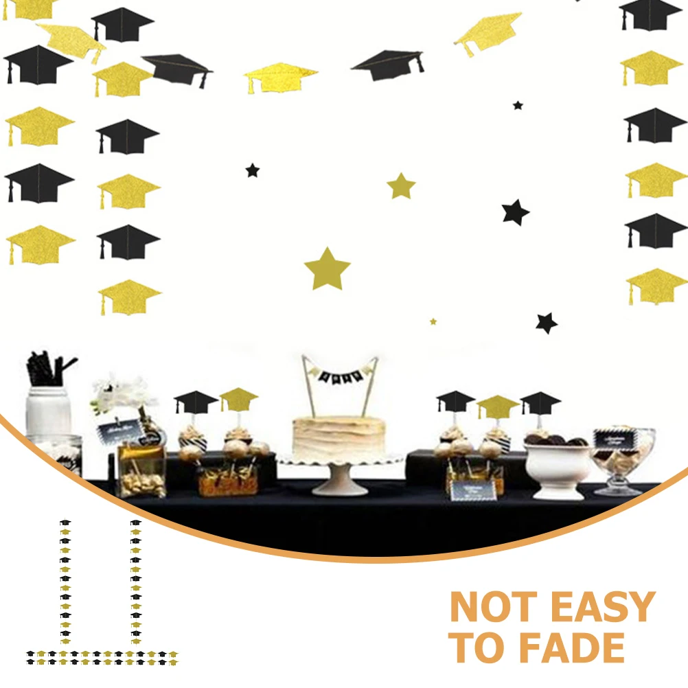 

4 Pcs Doctor Hat Charm Decorations Congratulations Graduate Banner Graduation Gift