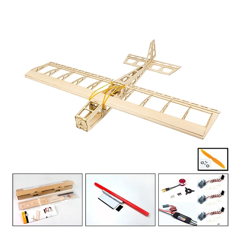 R03 STICK-06 Airplane 580Mm Wingspan Balsa Wood DIY Electric Aircraft RC Flying Toy Version Unassembled Easy Install Full Set