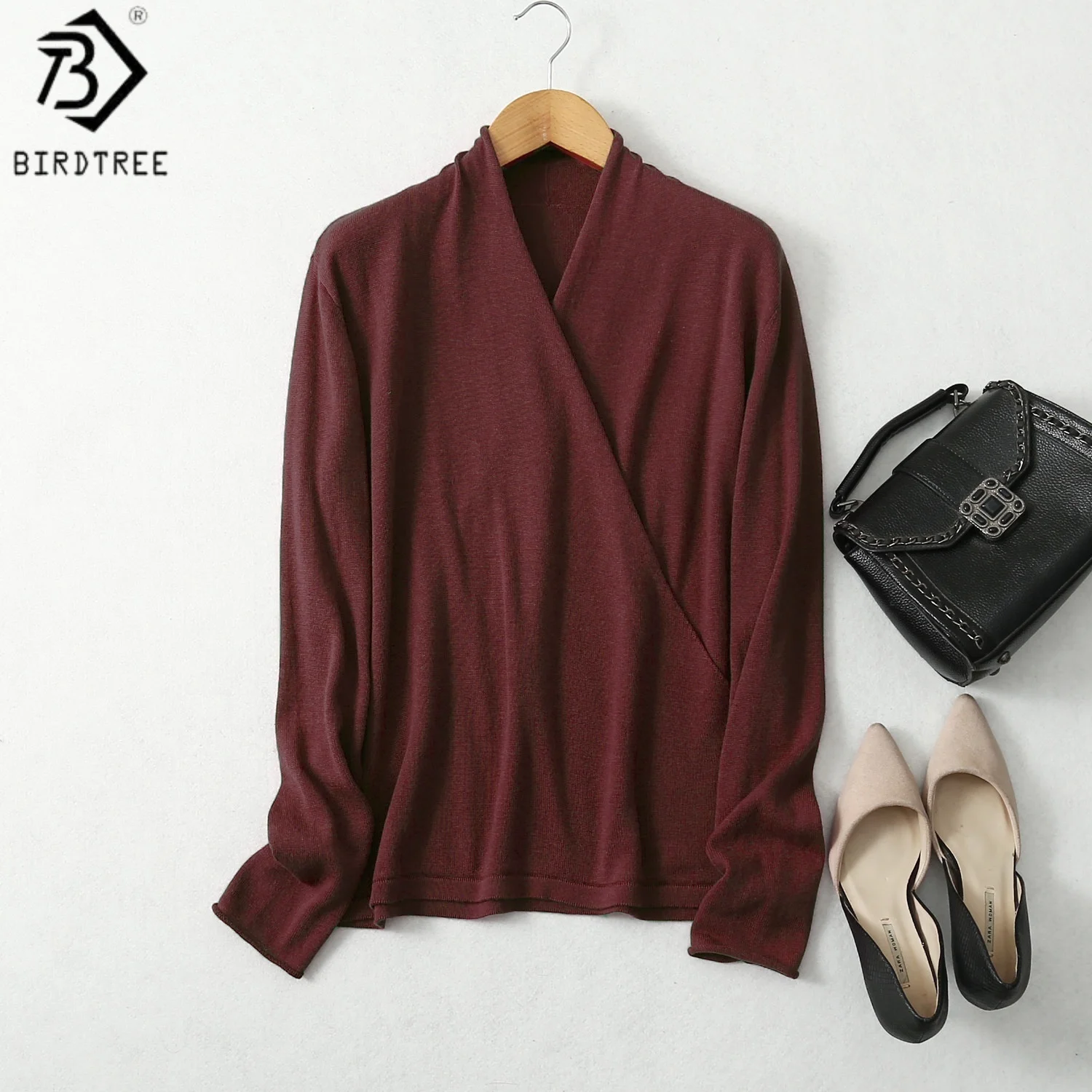 birdtree-85-spun-silk-15-cashmere-solid-blouse-v-neck-knitted-tops-women-retro-loose-undershirt-2026-autumn-new-t67622jf