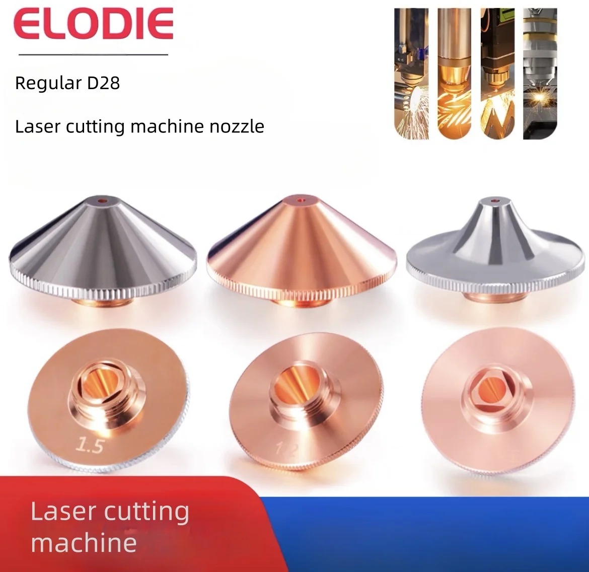 

D28-H15-M11 original laser cutting machine copper nozzle single and double layer nozzle pure copper nozzle