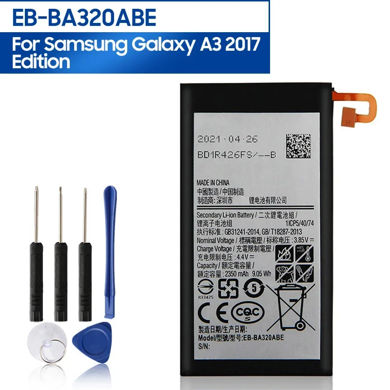 

Replacement Phone Battery EB-BA320ABE For Samsung GALAXY A3 2017 Edition A320 Rechargeable Battery 2350mAh