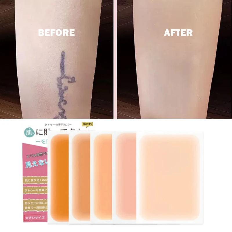 6PC Waterproof Tattoo Flaw Conceal Tape Full Cover Concealer Sticker Body Arm
