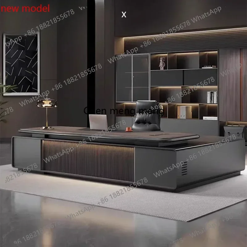 A178Light Luxury High Quality Office Desk Organizer L Shape Designer Computer Desks Chair Secretary Conference Bureau Home Furni
