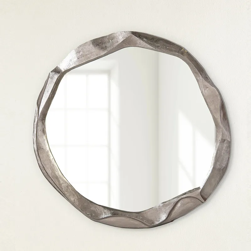 Luxury Nordic Mirror Modern Living Room Items Vintage Aesthetic Oval Hanging Mirror Frame Irregular Espelhos Home Decorations