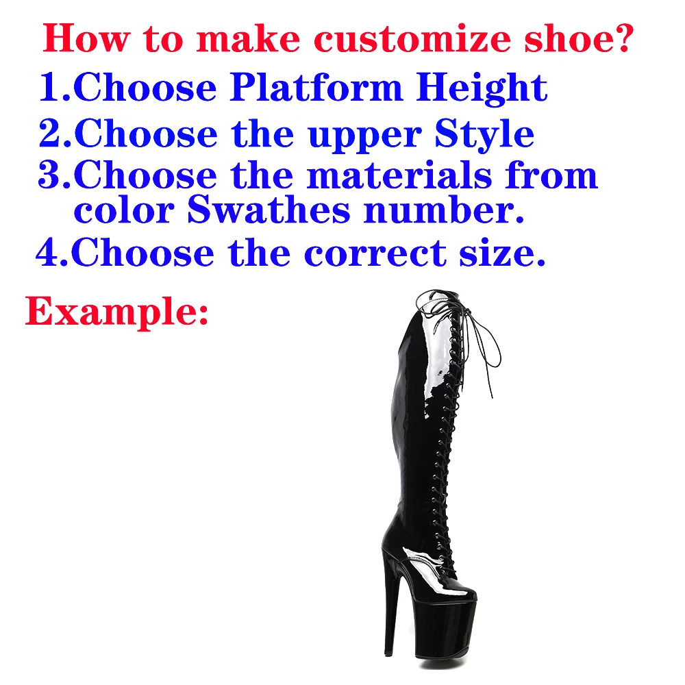 

Shinny PU--Customize Style Pole dance shoes