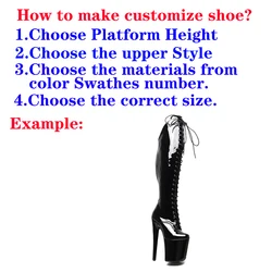 Shinny PU--Customize Style Pole dance shoes