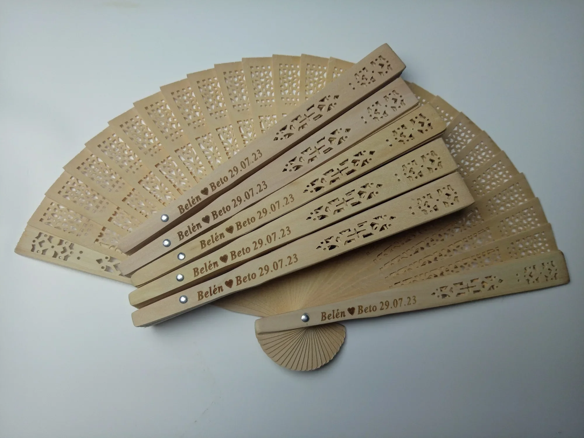 20/30/80PCS Customized wooden fan Personalized wedding gift hand fan Banquet gift souvenir decoration