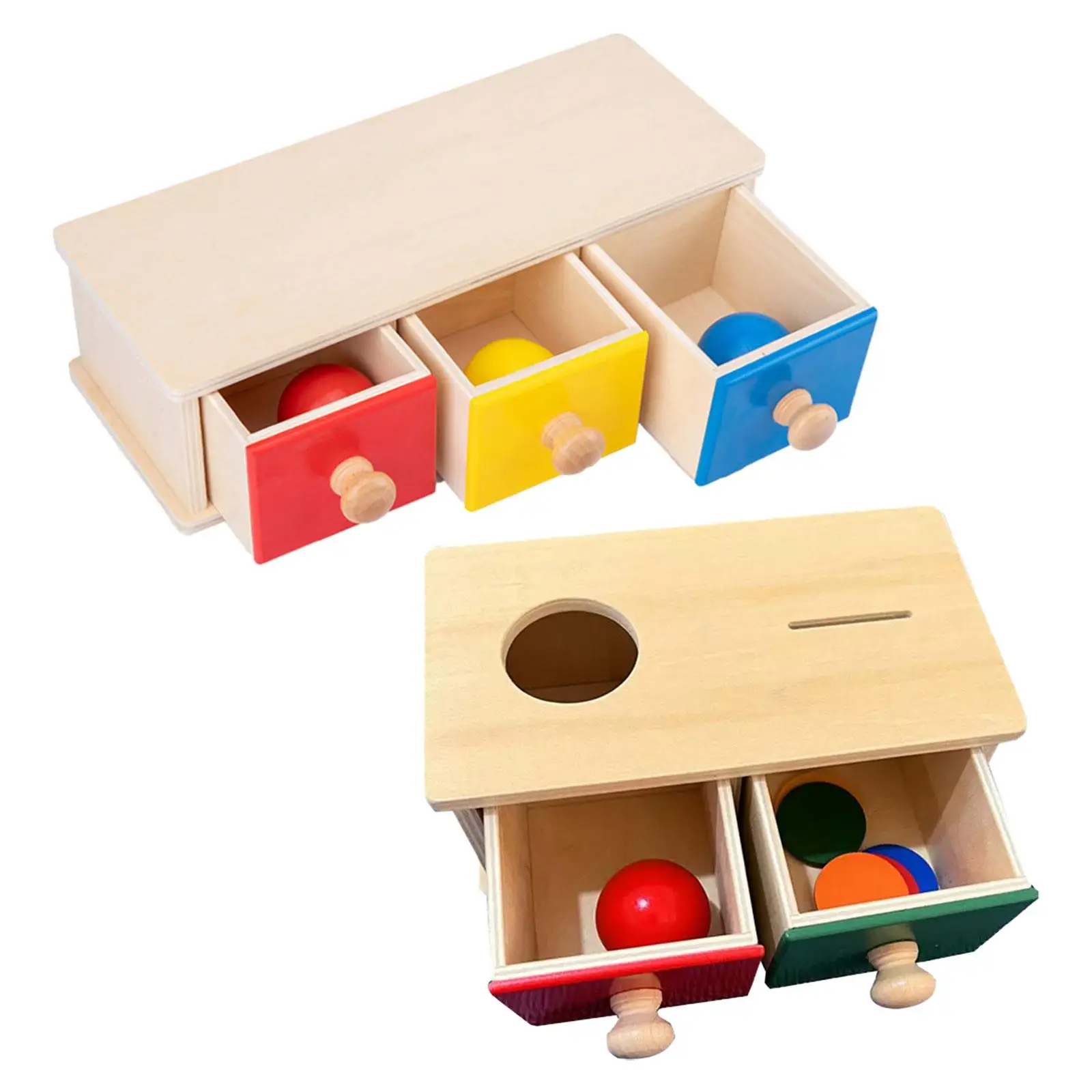 

Object Permanence Box Early Learning Fine Motor Skills Montessori Toy for Baby Preschool Boy Girls Children Children Gift