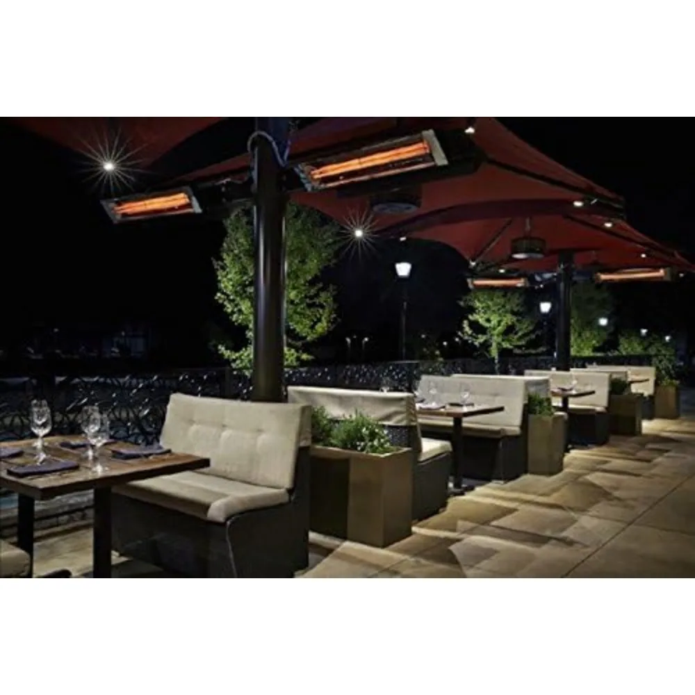 

Двухэлементный электрический обогреватель для патио мощностью 6000 Вт, выбор отделки: нержавеющая сталь