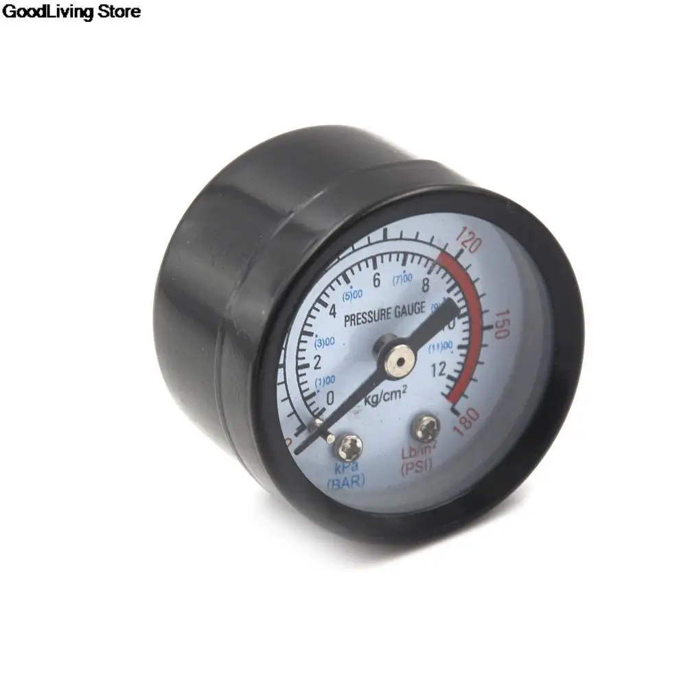 1 PC Double Scale Bar Air Pressure Gauge 10mm 1/4 BSP Thread 0-180 PSI 0-12 Manometer  For Air Compressor Iron