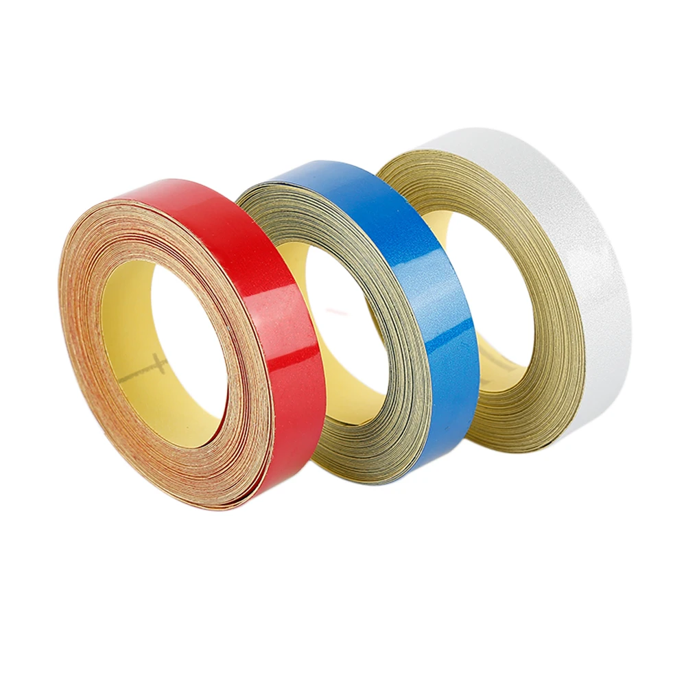 Светоотражающая наклейка размером 5 м x 1 см, светоотражающие флуоресцентные полоски, Украшение колеса, Стайлинг автомобиля