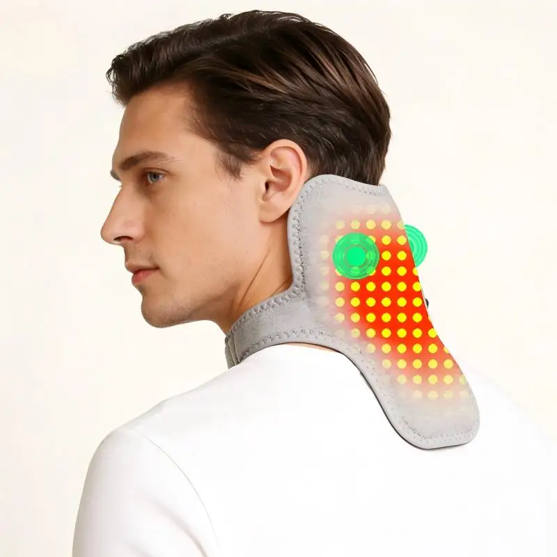 

Red Light Electric Heating Neck Support Vibration Massager Eases Cervical Spine Pain Fatigue Stiffness Dredge Meridians