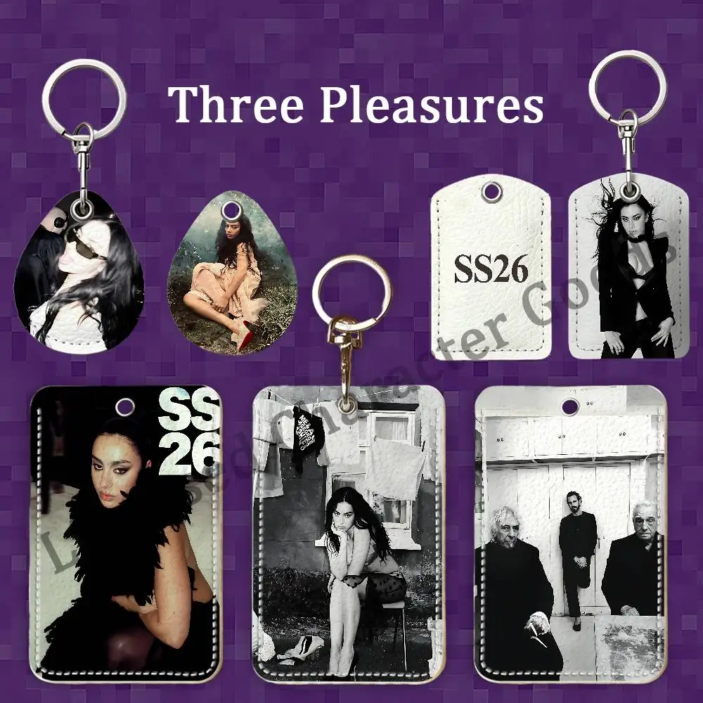 C-Charli X-Xcx ss26 Music Fashion Film Premium PU Leather Card Holder Card Case with Metal Carabiner,Customizable Design
