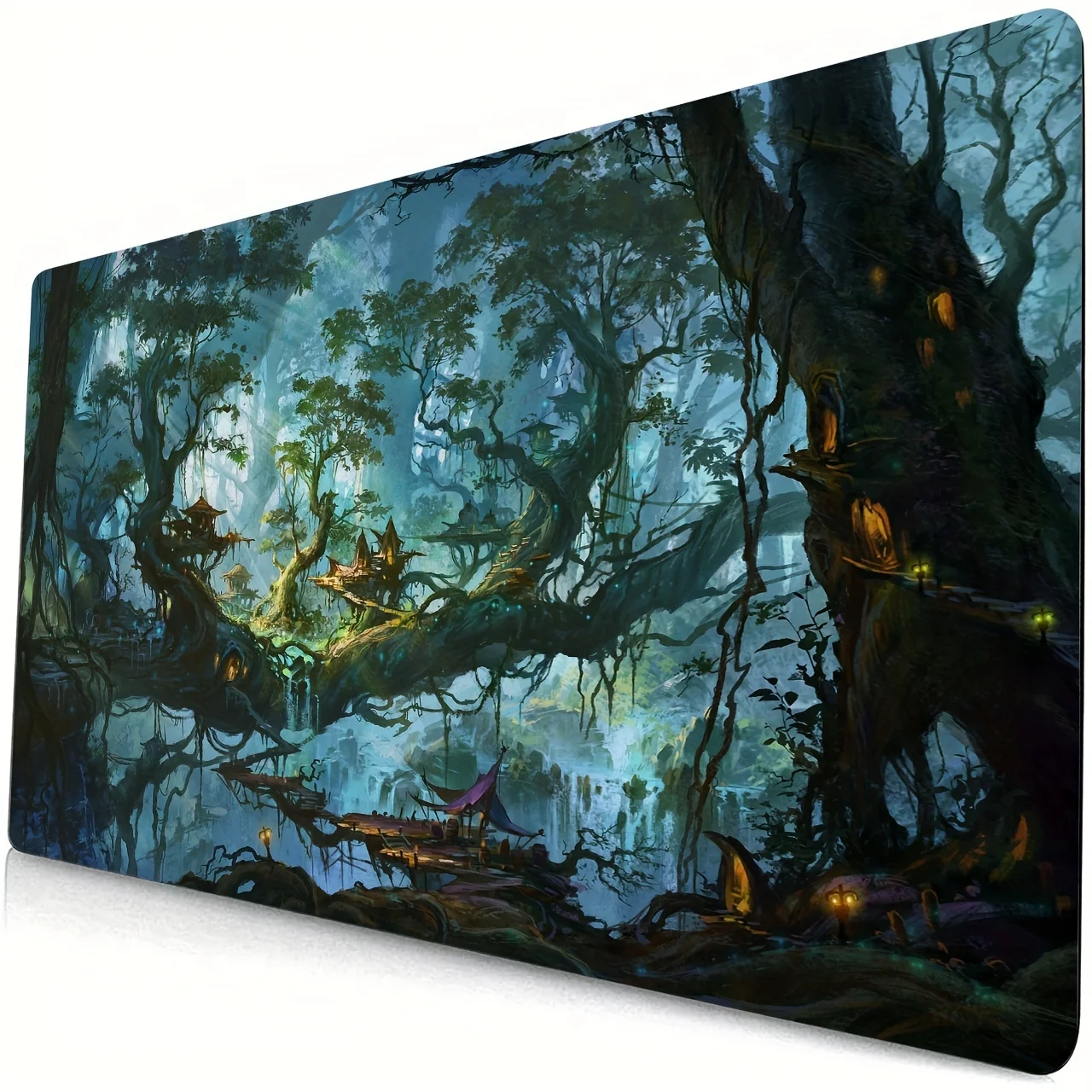 Magic Forest Tree Mouse Pad Desktop Mat Large Computer Keyboard Pad Anime Game Desk Pad Board Card Game mat Playmat Table Mat