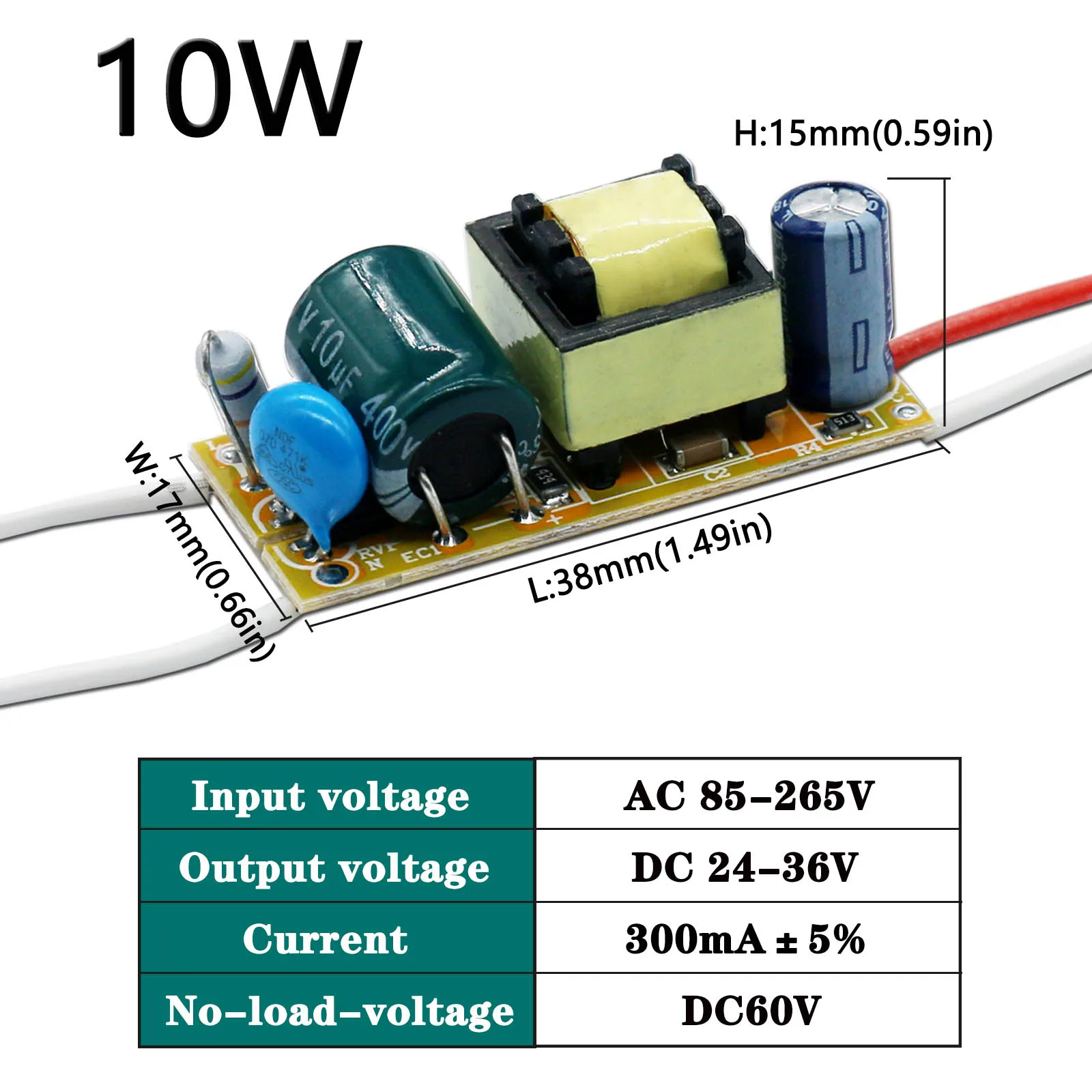 LED Board Driver 50W 40W 30W 20W 10W DC24-46V Flicker Free Power supply Unit constant current control lighting transformer DIY