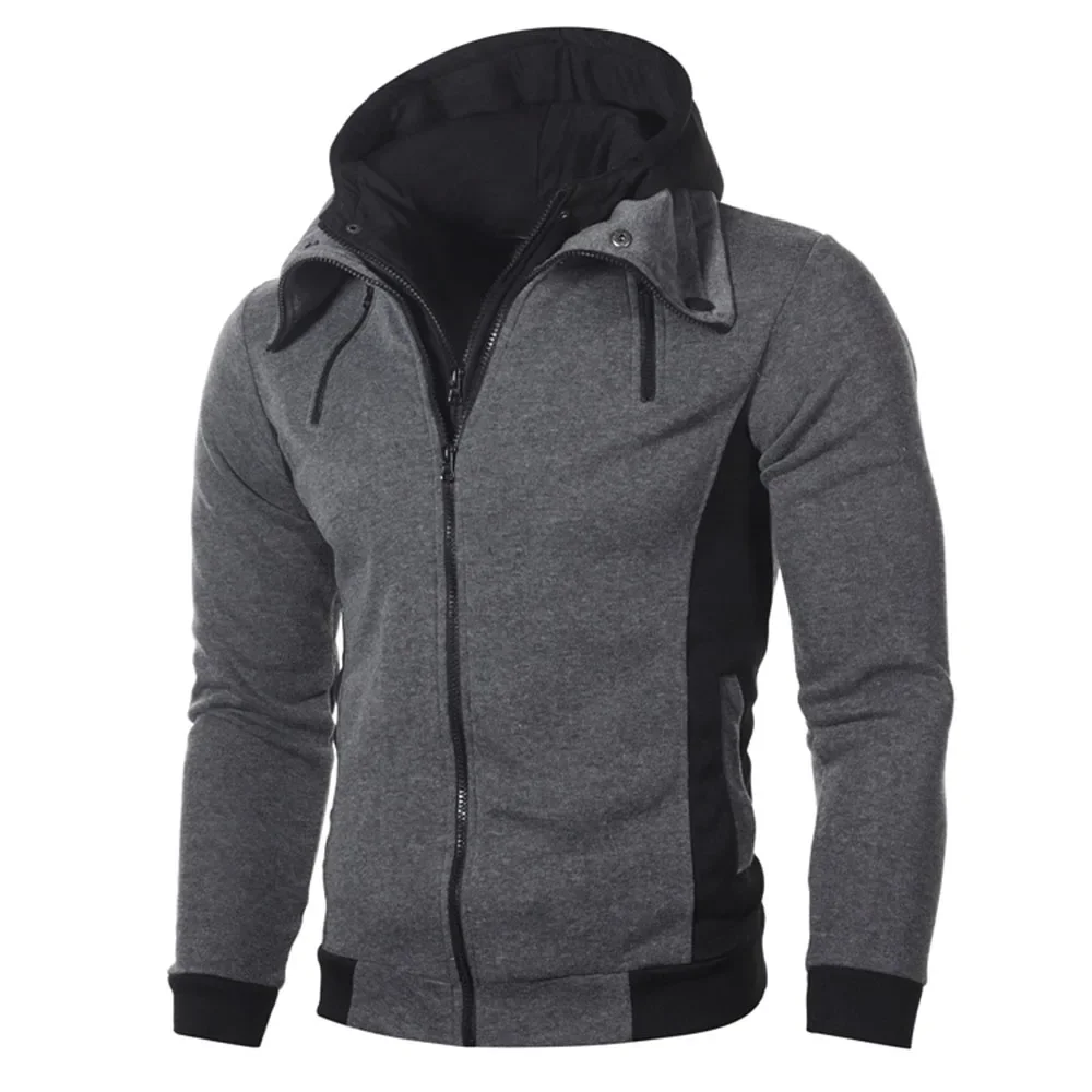 Zip Up Herren Hoodies Herbst Winter verdicken Fleece männlich schwere Kapuzenjacke warme Mäntel Outdoor-Jacken für Männer – Detail 5