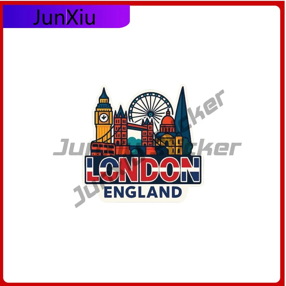 

London England Sticker Vinyl Waterproof Die-cut Decal Travel City Skyline Landmark Design Custom Decals Sticker For Car Decora