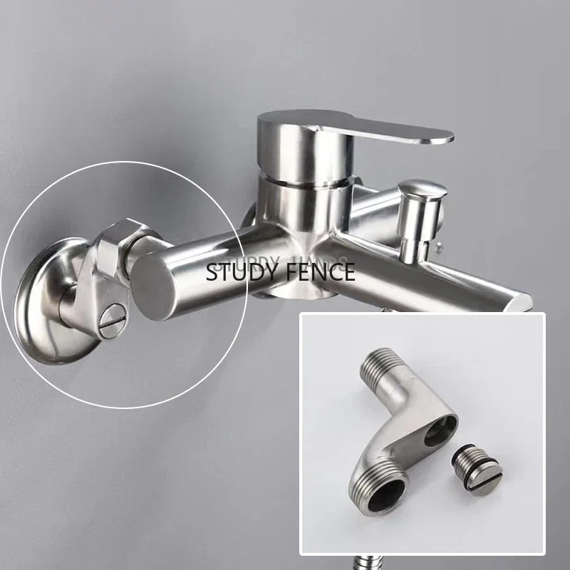 สแตนเลสสตีลปรับมุมวาล์วก๊อกน้ําอะแดปเตอร์ติดผนังห้องน้ําฮาร์ดแวร์อุปกรณ์เสริม 2 ชิ้น/เซ็ต