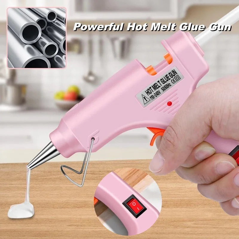 50/70W Mini Home Hot Melt Glue Gun Handmade Jewelry Accessories DIY Christmas Decoration Tool With Glue Gun Stick 7mm
