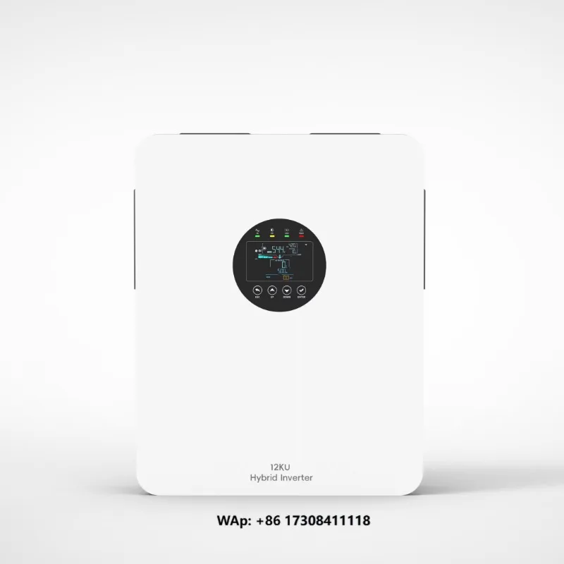 12KU 12000W Hybrid Solar Storage Single Phase Pure Sine Wave LCD Screen Power Factor 1.0 Residential PV Inverter 94% Efficiency