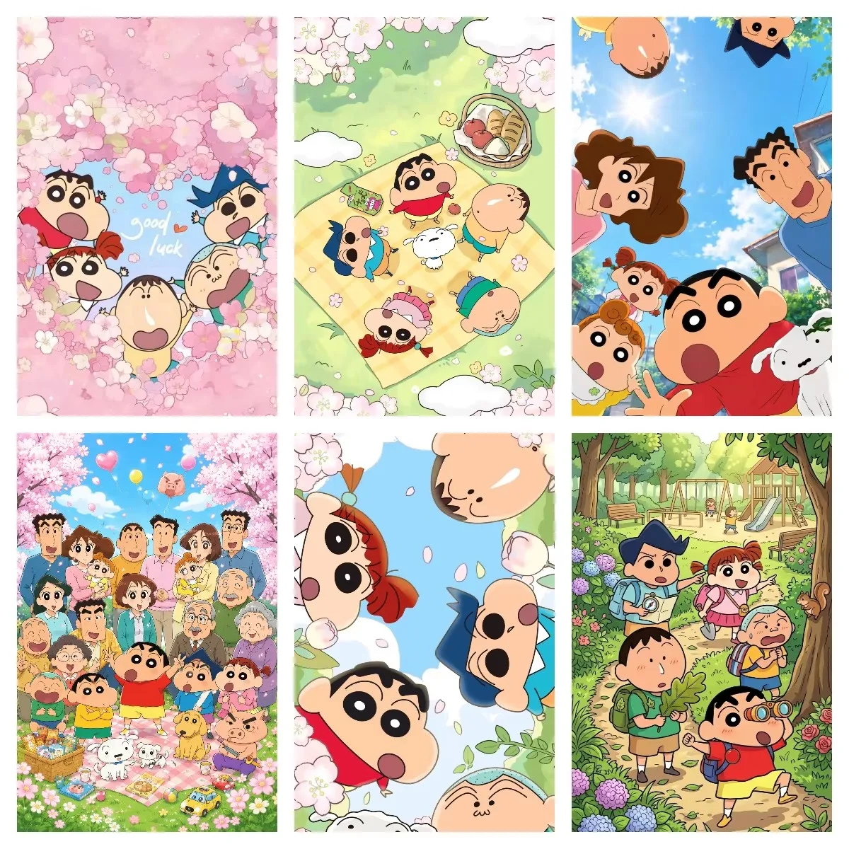 DIY Crayon Shin-chan Cartoon Portrait Jigsaw Puzzles 500/1000/1200/2000PCS Handmade Art Exquisite Home Decor Gift No Frame
