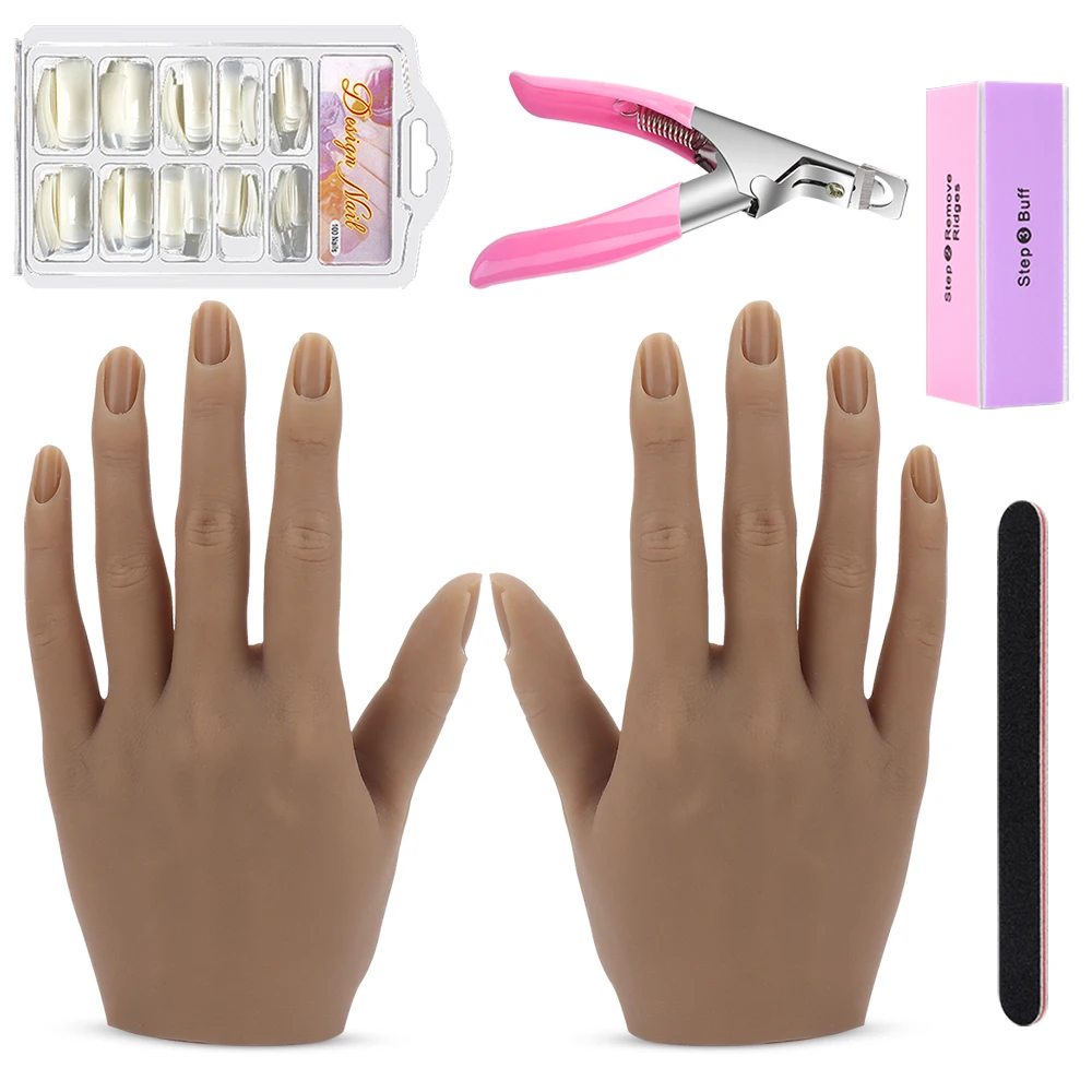 

Nails Manicure Practice Hand Training Nail Practice Hand for Acrylic Nails Hand for Manicure Silicone Hand Training Manicure