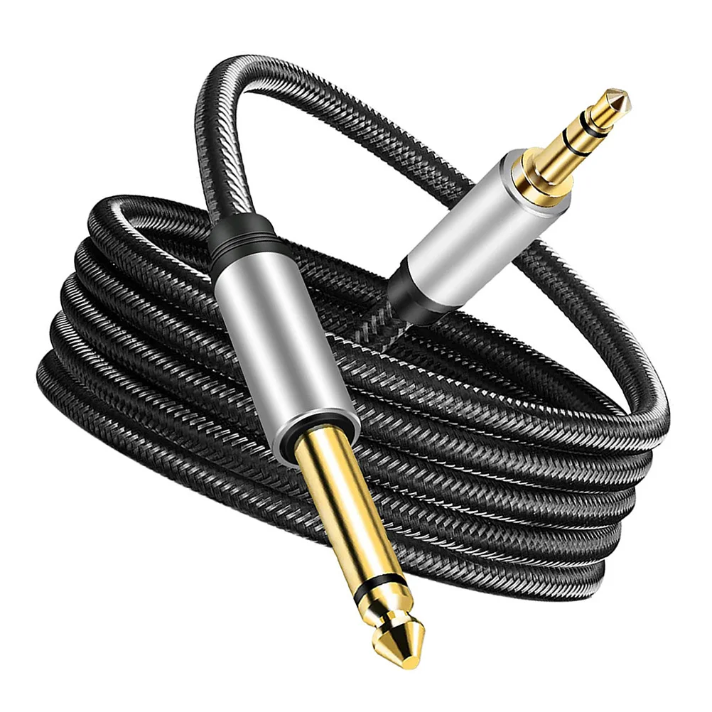 

Guitar Audio Cable 3.5mm Trs to 6.5mm Male to Male Cable for Mixer Audio Connection Enhanced Sound Transmission