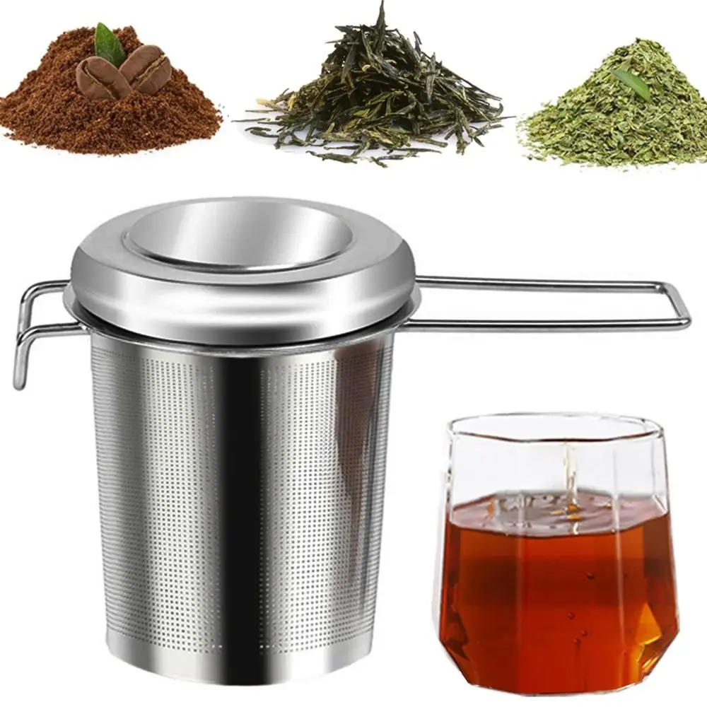 Infusor de té de malla de acero inoxidable, filtro de café reutilizable, colador de té, bolsa de té multifuncional, difusor de hojas, filtro de especias, té