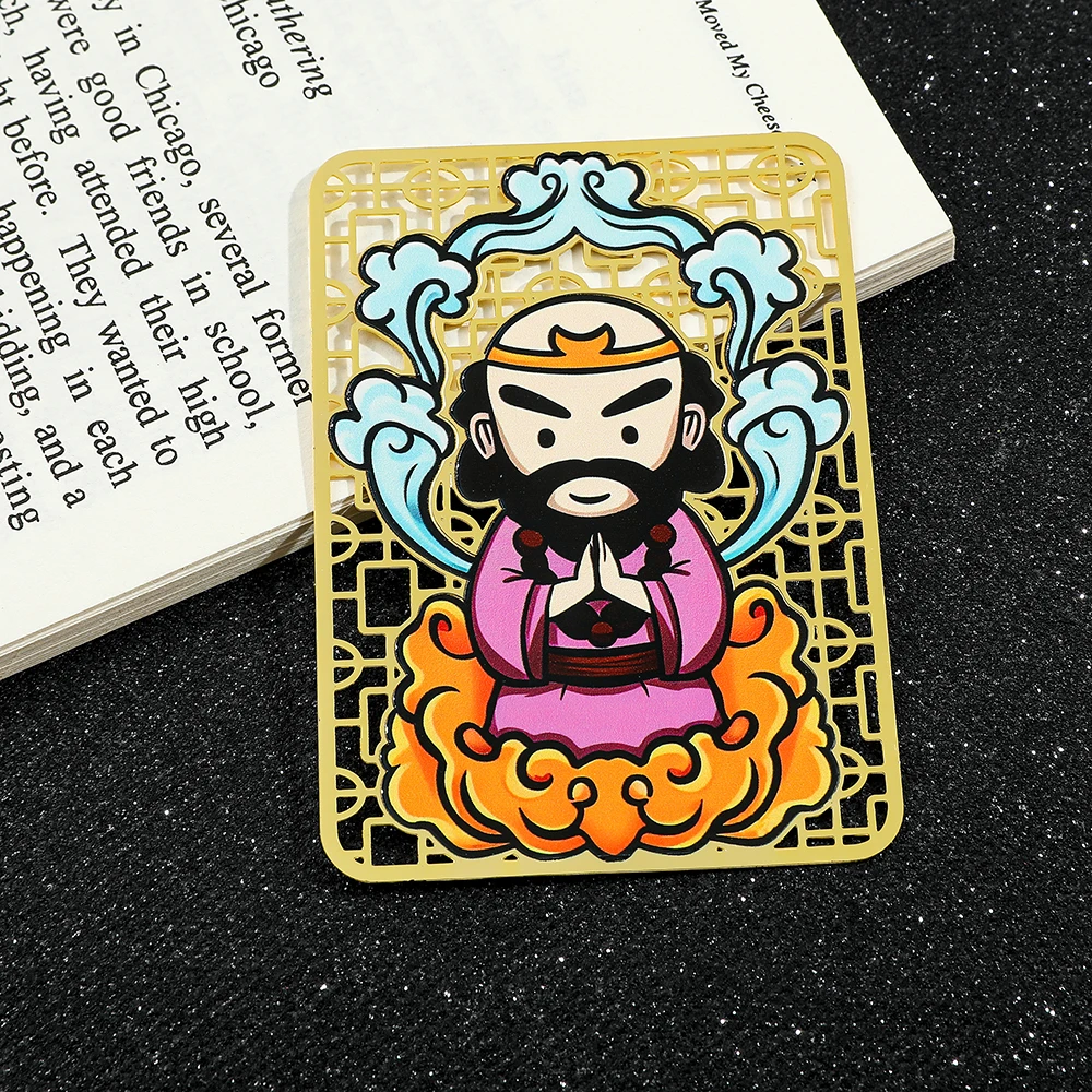 Chinese Classic Novel The Journey To The West Figure Bookmarks for Women Men Fans Brass Metal Card Book Mark Collection Gifts