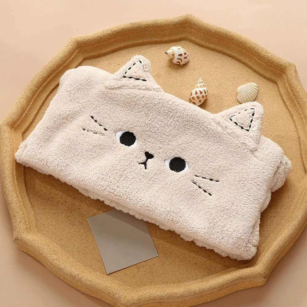 Women Girls Hair Accessories Coral Fleece Turban Cat Hairbands Wash Face Headbands Headwear