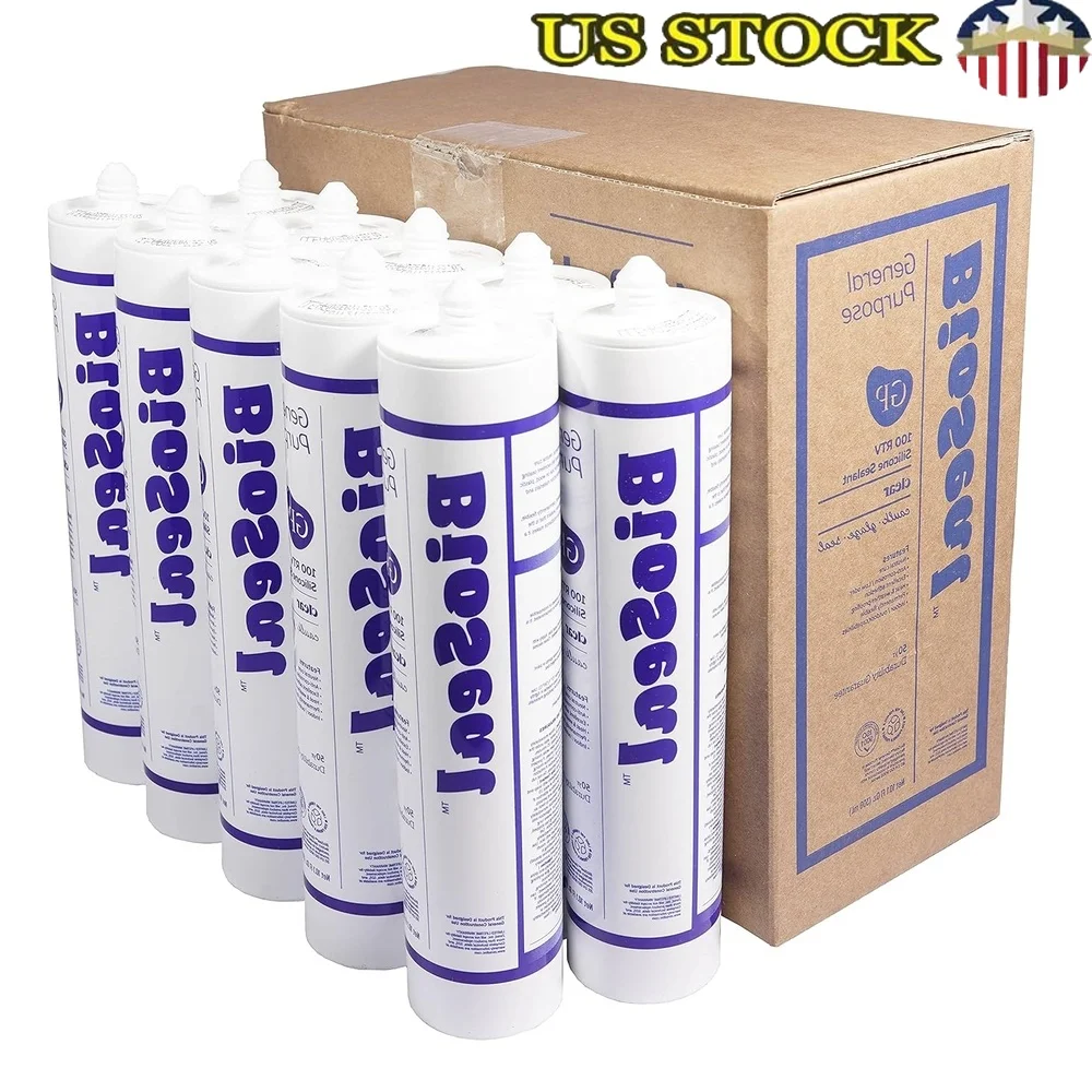 

Clear BioSeal Waterproof Caulk 100% RTV Silicone Sealant 10oz Cartridge Low Odor Fast Water Ready UV Protection Sealant 50 Years