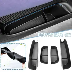 For Xpeng G6 Door Side Storage Box TPE Front Rear Door Handle Organizer Tidying Car Accessories