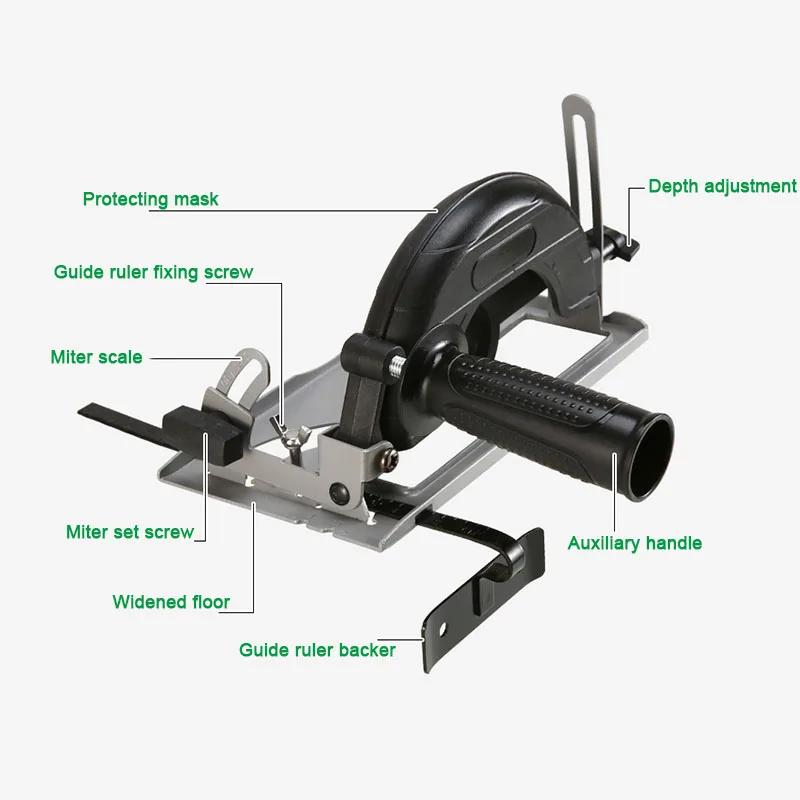 Electric Circular Saw Adapter Angle Grinder to Cutting Machine 0-45 Cutting Depth Adjustable Woodworking Tools