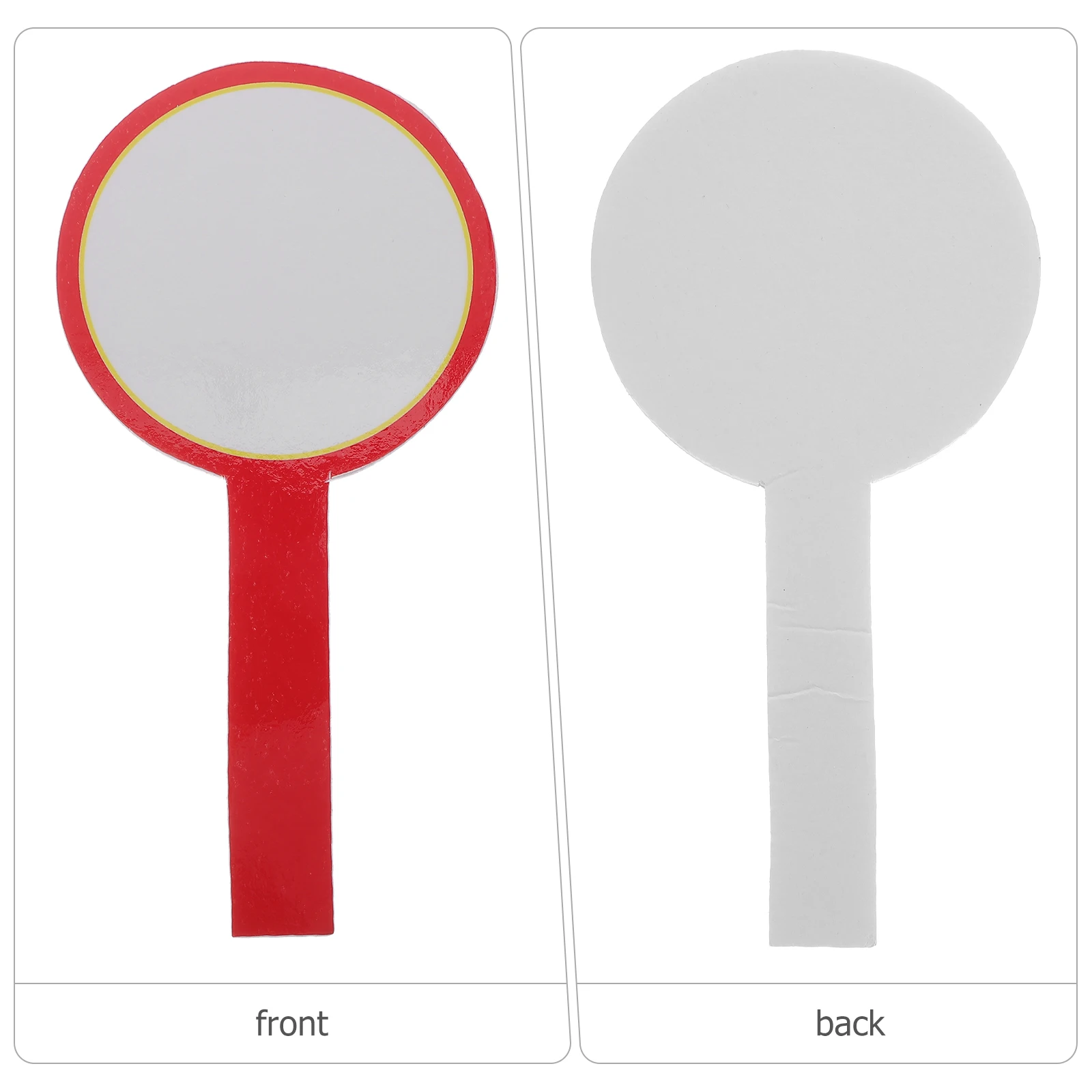 4pcs Scoreboard Paddle Blank White Dry Erase Handheld Mini Whiteboards Voting Signs Judge Cards Foam Material Easy Clean